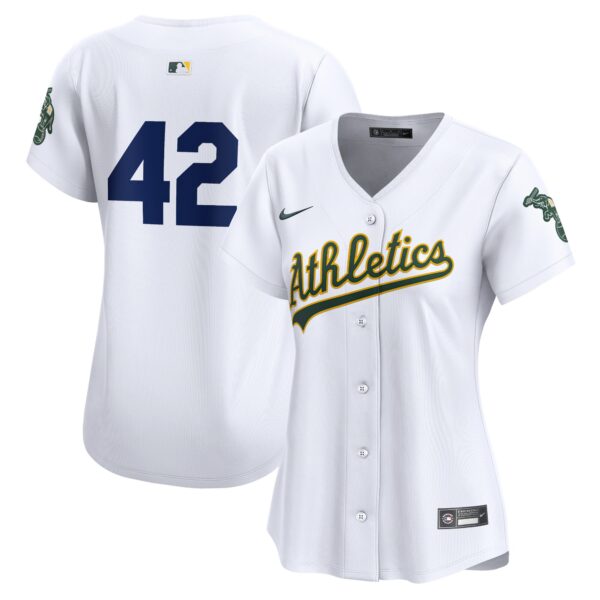 Oakland Athletics  Women's 2024 Jackie Robinson Day Home Limited Jerseyu00c2u00a0u00e2u20acu201c White