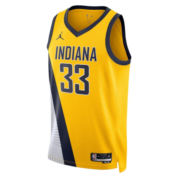 Myles Turner 33 Indiana Pacers Unisex Swingman Jersey - Statement Edition - Gold