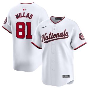 Drew Millas Washington Nationals  Home Limited Player Jersey - White