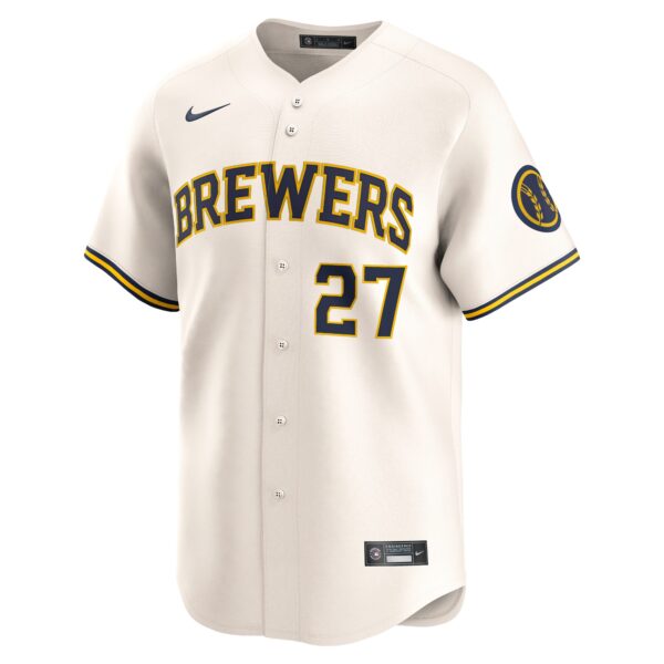 Willy Adames Milwaukee Brewers  Home Limited Player Jersey - Cream