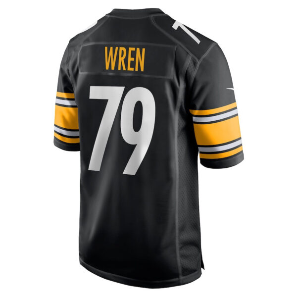 Renell Wren 79 Pittsburgh Steelers Men Game Jersey - Black