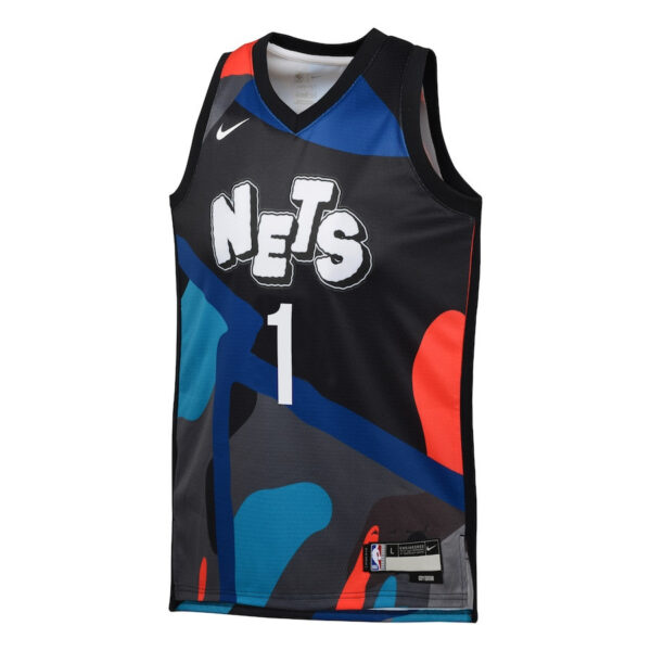 Mikal Bridges 1 Brooklyn Nets 2023/24 City Edition Swingman YOUTH Jersey - Black