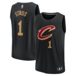 Max Strus Cleveland Cavaliers Fanatics Youth Fast Break Replica Player Jersey - Statement Edition - Black