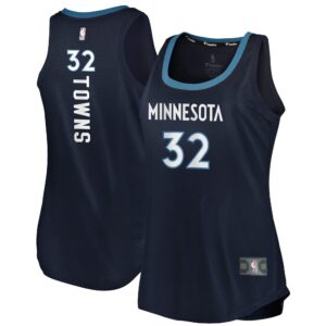 Karl-Anthony Towns Minnesota Timberwolves Fanatics Women's Fast Break Tank Jersey - Icon Edition - Navy