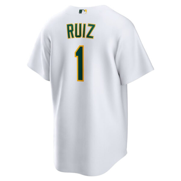 Esteury Ruiz 1 Oakland Athletics Home Men Jersey - White