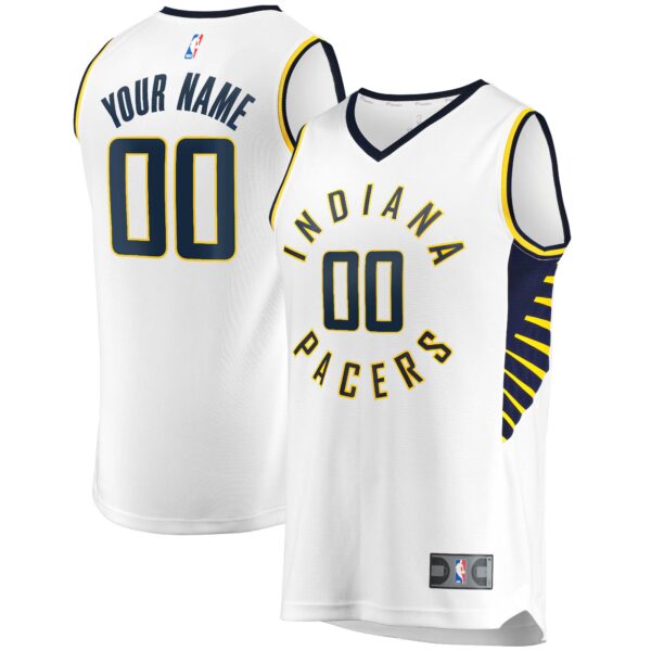 Indiana Pacers Fanatics Youth Fast Break Custom Replica Jersey White - Association Edition