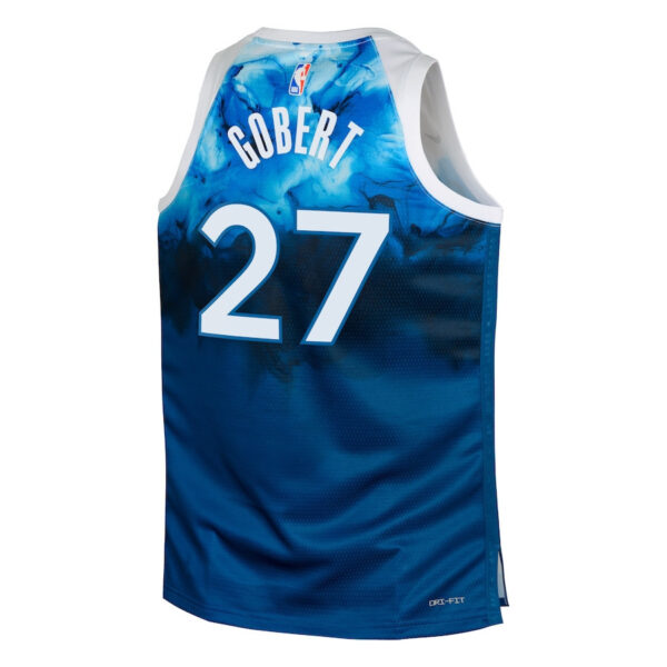 Rudy Gobert 27 Minnesota Timberwolves 2023/24 City Edition Swingman YOUTH Jersey - Blue