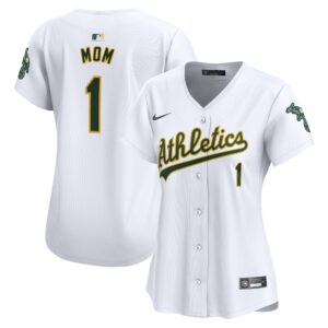 Oakland Athletics  Women's #1 Mom Home Limited Jersey - White