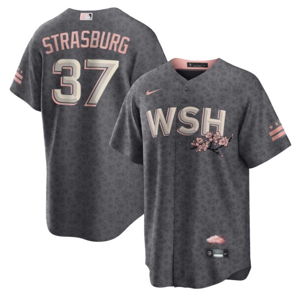 Stephen Strasburg Washington Nationals  City Connect Replica Player Jersey - Gray