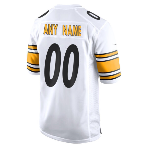 Pittsburgh Steelers Steel City Football 2023 Playoffs Ready Game Men Custom Jersey - White