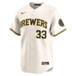Jesse Winker 33 Milwaukee Brewers Home Limited Player Men Jersey - Cream