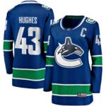 Quinn Hughes Vancouver Canucks Fanatics Women's Home Breakaway Player Jersey - Blue
