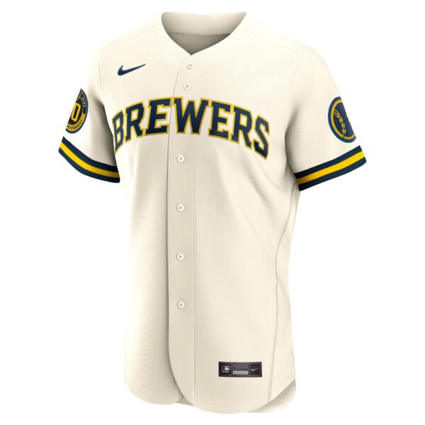 Milwaukee Brewers  Home Authentic Team Jersey - Cream