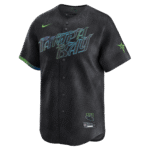 Brandon Lowe 8 Tampa Bay Rays 2024 City Connect Limited Men Jersey - Charcoal