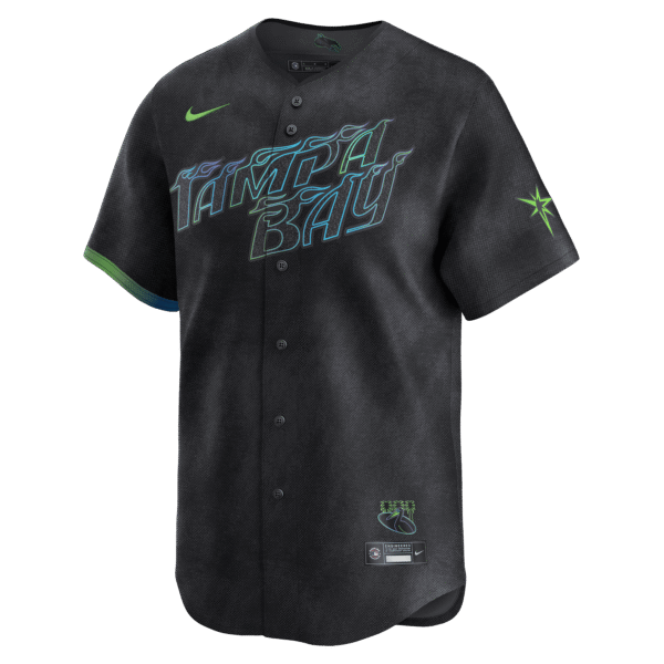 Brandon Lowe 8 Tampa Bay Rays 2024 City Connect Limited Men Jersey - Charcoal
