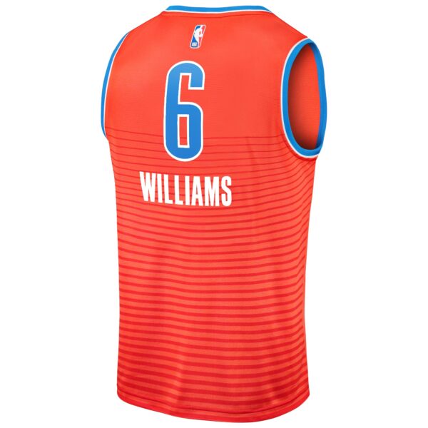 Jaylin Williams Oklahoma City Thunder Fanatics Fast Break Replica Player Jersey - Statement Edition - Orange
