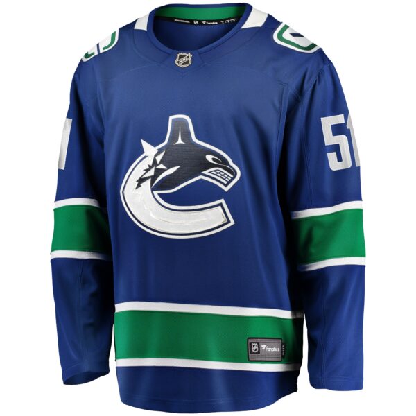 Mark Friedman Vancouver Canucks Fanatics Home Premier Breakaway Player Jersey - Blue