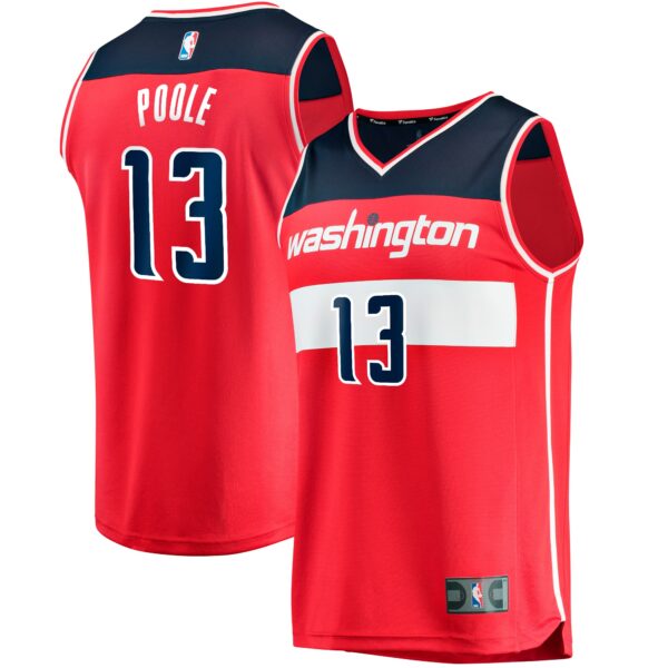 Jordan Poole Washington Wizards Fanatics Fast Break Player Jersey - Icon Edition - Red