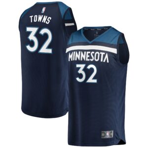 Karl-Anthony Towns Minnesota Timberwolves Fanatics Fast Break Replica Player Jersey Navy - Icon Edition