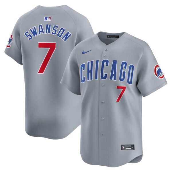 Dansby Swanson Chicago Cubs  Road Limited Player Jerseyu00c2u00a0u00e2u20acu201c Gray