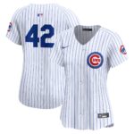 Chicago Cubs  Women's 2024 Jackie Robinson Day Home Limited Jerseyu00c2u00a0u00e2u20acu201c White