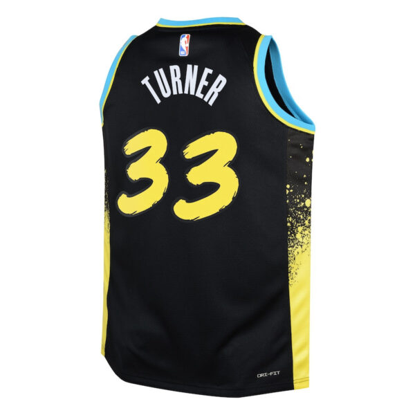 Myles Turner 33 Indiana Pacers 2023/24 City Edition Swingman YOUTH Jersey - Black