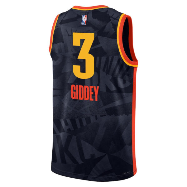 Josh Giddey 3 Oklahoma City Thunder 2023/24 City Edition Swingman Jersey - Navy