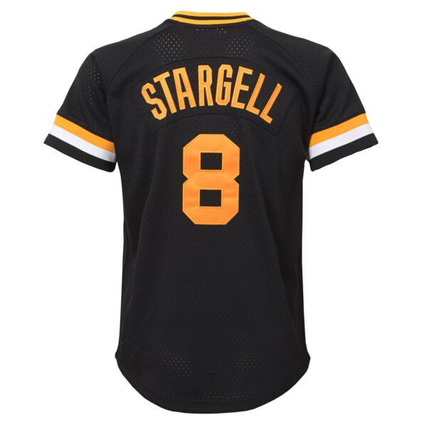Willie Stargell Pittsburgh Pirates Mitchell & Ness Youth Cooperstown Collectionu00c2u00a0Mesh Batting Practice Jersey - Black