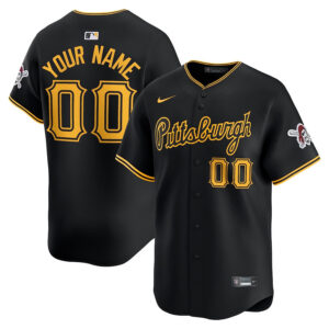 Pittsburgh Pirates Alternate Limited Custom Men Jersey - Black