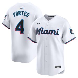 Nick Fortes Miami Marlins  Home Limited Player Jersey - White