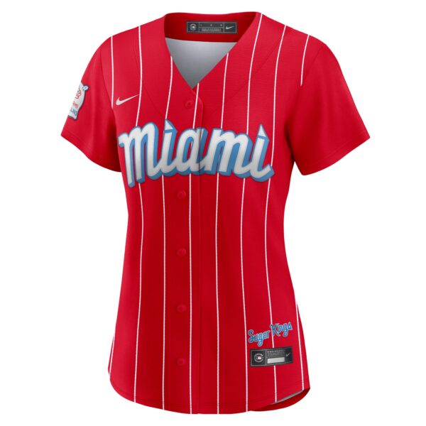 Miami Marlins  Women's City Connect Replica Team Jersey - Red
