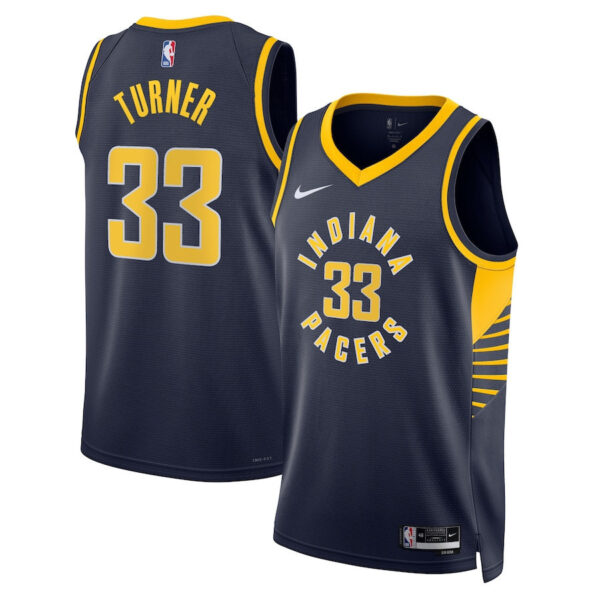 Myles Turner 33 Indiana Pacers Unisex Swingman Jersey - Icon Edition - Navy
