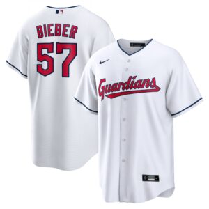Shane Bieber Cleveland Guardians  Replica Player Jersey - White