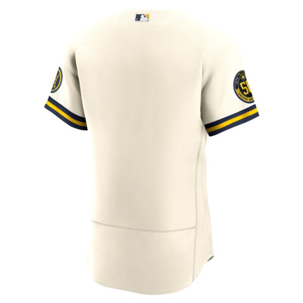 Milwaukee Brewers  Home Authentic Team Jersey - Cream