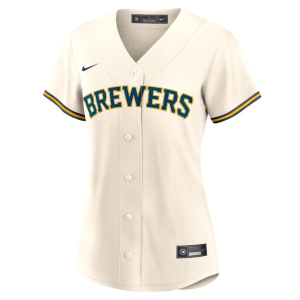 Milwaukee Brewers  Women's Home Replica Team Jersey - Cream