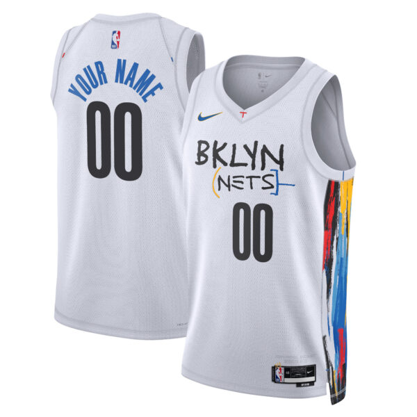 Brooklyn Nets  Unisex 2022/23 Swingman Custom Jersey - City Edition - White