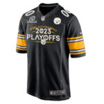Pittsburgh Steelers Steel City Football 2023 Playoffs Ready Game Men Custom Jersey - Black