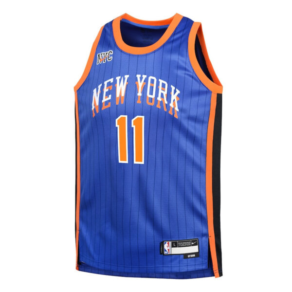 Jalen Brunson 11 New York Knicks 2023/24 City Edition Swingman YOUTH Jersey - Blue