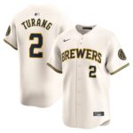 Brice Turang Milwaukee Brewers  Home Limited Player Jersey - Cream