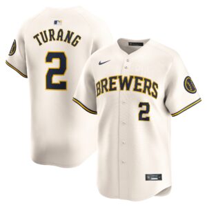 Brice Turang Milwaukee Brewers  Home Limited Player Jersey - Cream