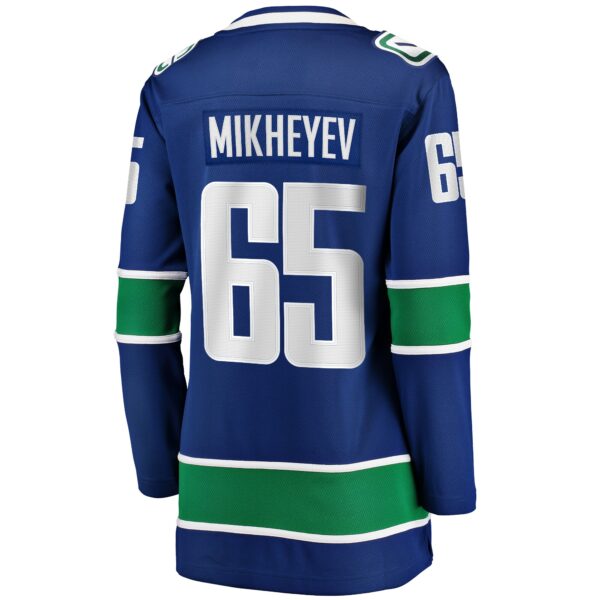 Ilya Mikheyev Vancouver Canucks Fanatics Women's Home Breakaway Player Jersey - Blue