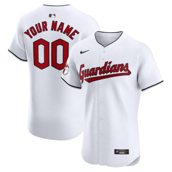 Cleveland Guardians  Home Elite Custom Jersey - White