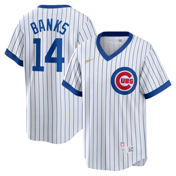 Ernie Banks Chicago Cubs  Home Cooperstown Collection Player Jersey - White