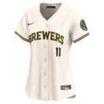 Jackson Chourio Milwaukee Brewers  Women's Home Limited Player Jersey - Cream