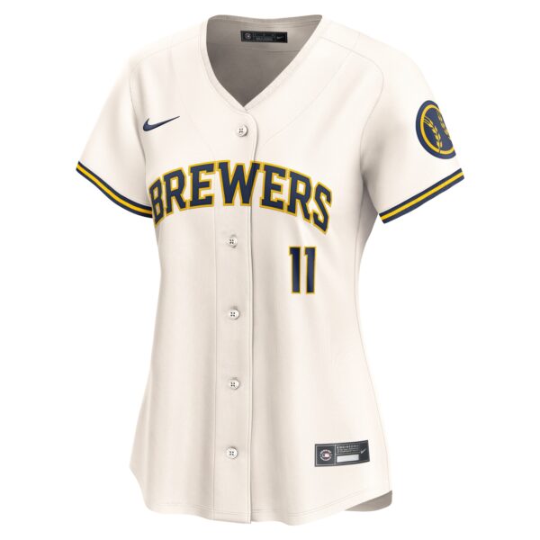 Jackson Chourio Milwaukee Brewers  Women's Home Limited Player Jersey - Cream