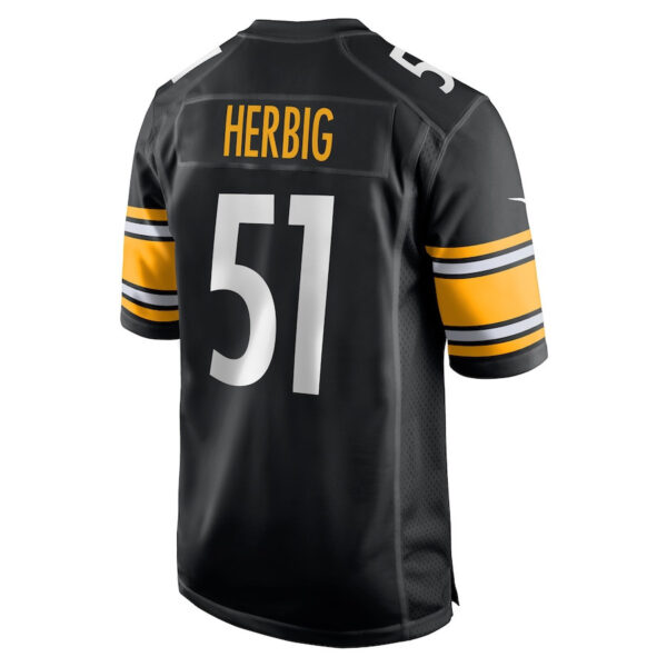 Nick Herbig 51 Pittsburgh Steelers Men Game Jersey - Black
