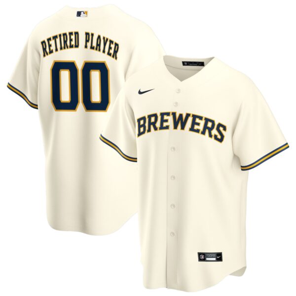 Milwaukee Brewers  Home Pick-A-Player Retired Roster Replica Jersey - Cream