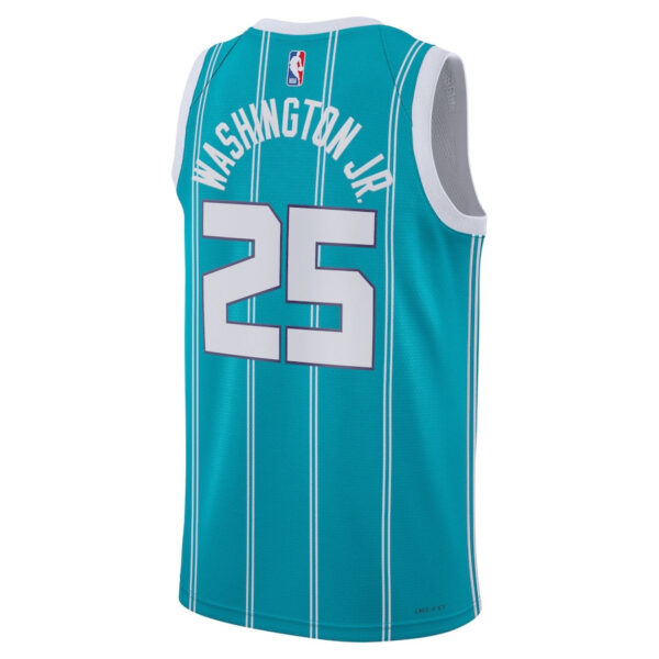 P.J. Washington Jr. 25 Charlotte Hornets Unisex Swingman Jersey - Icon Edition - Teal