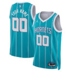 Charlotte Hornets 2023/24 Icon Swingman Custom Men Jersey - Teal