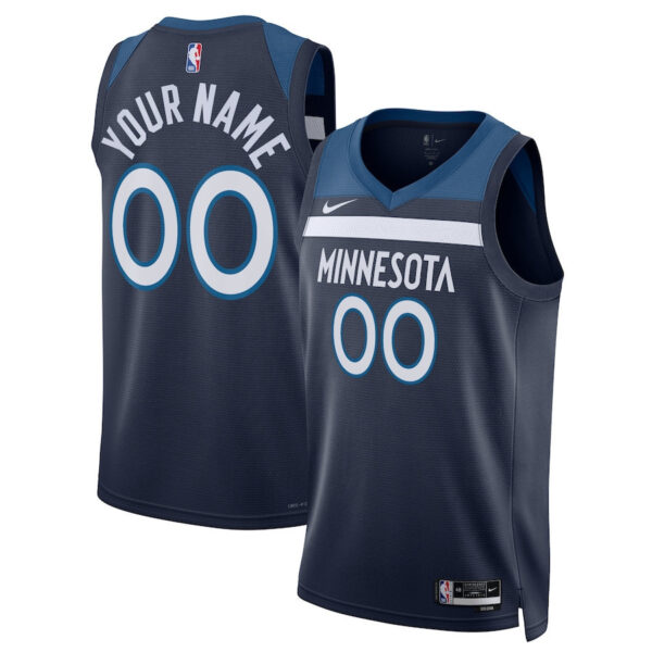 Minnesota Timberwolves 2023/24 Icon Swingman Custom Men Jersey - Navy